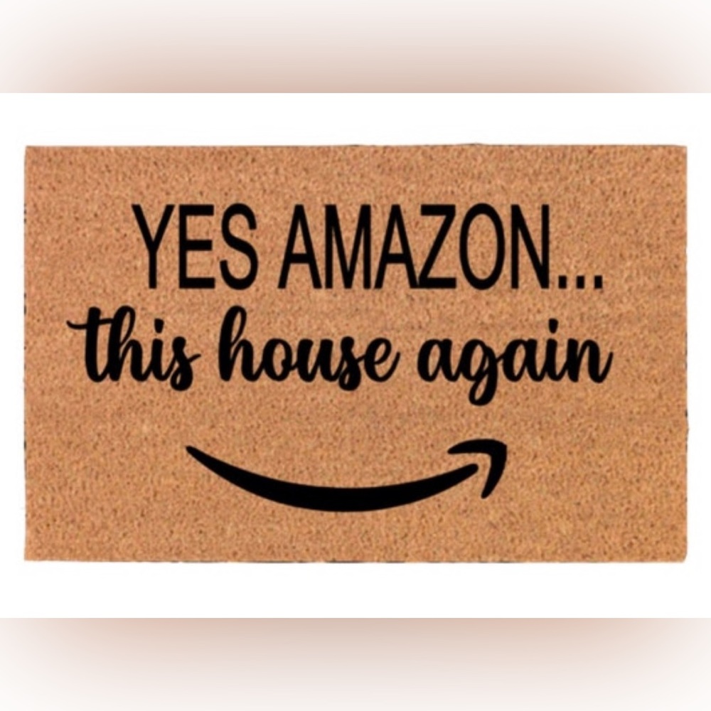 Yes Amazon this house again Doormat, Custom Doormat, Home Decor, Entryway decor